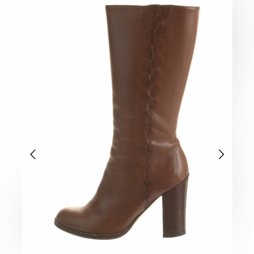 Bottega Venteta Leather Boots; Color: Brown; Women's Size: 7